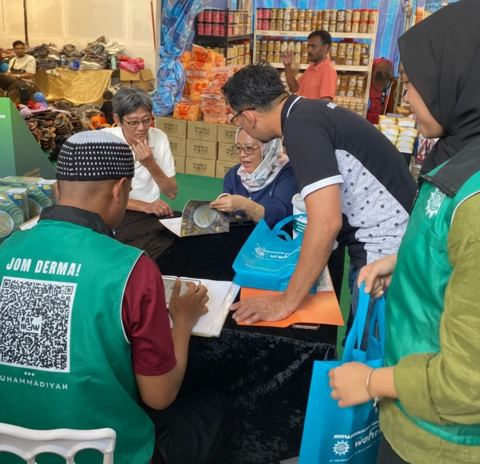 Persatuan Muhammadiyah mempunyai reruai gerai di tujuh bazar Ramadan di Geylang Serai, Admiralty, Woodlands, Tampines, Bukit Gombak, Pasir Ris dan Our Tampines Hub (OTH).
