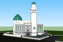 TERSERGAM INDAH: Lakaran reka bentuk Masjid Alkaff Kampung Melayu apabila siap dipertingkat nanti. - Foto-foto MASJID ALKAFF KAMPUNG MELAYU