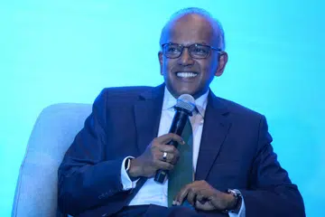 Menteri Ehwal Dalam Negeri merangkap Undang-Undang, Encik K. Shanmugam, berucap pada persidangan yang diadakan sempena ulang tahun ke-10 Mahkamah Komersial Antarabangsa Singapura (SICC) di Parkroyal Collection Marina Bay pada 14 Januari.
