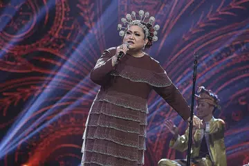GIAT BERTANDING: Adibah Noor semasa bertanding dalam rancangan Gegar Vaganza 8 di mana beliau menduduki tangga keempat. - Foto-foto fail
