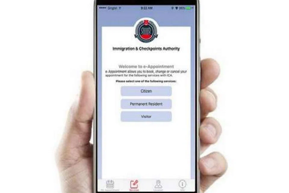 APLIKASI BARU: Aplikasi ini membolehkan pengguna membuat, menukar mahupun membatalkan janji temu mereka dengan pihak ICA melalui telefon mereka. - Foto ICA