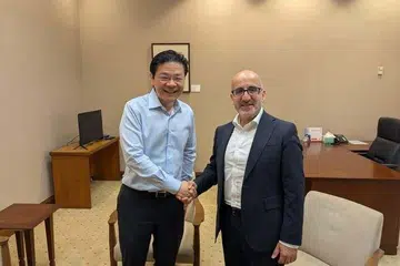 Lawrence Wong, Dr Estephan Salameh, Palestin kunjung parlimen