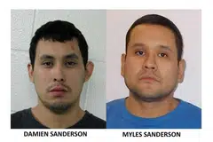 Damien Sanderson (kiri) dan Myles Sanderson adalah suspek serangan maut di Canada.- REUTERS