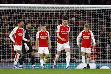 NASIB MALANG: Arsenal tewas 0-2 di padang sendiri kepada West Ham, lantas menghalang mereka daripada naik ke tangga atas liga.