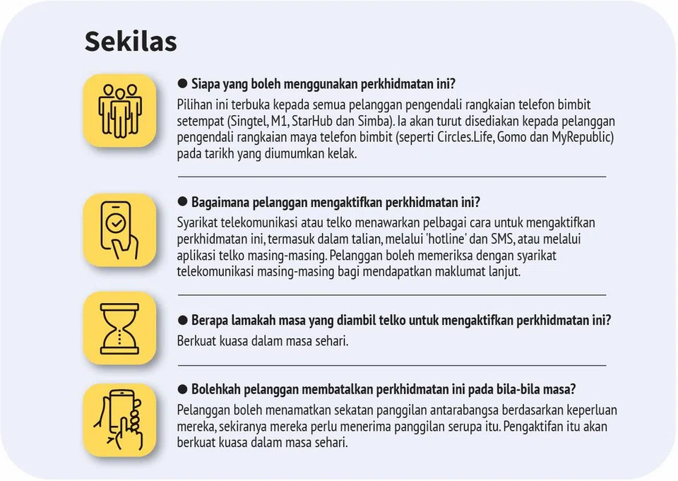 SARANAN BERGUNA: Ambil langkah berjaga-jaga dan sekat panggilan dari luar negara.  