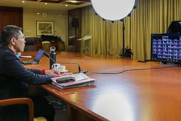 GALAK KERJASAMA: Menteri Kedua Ehwal Luar Dr Mohamad Maliki Osman menekankan peri penting kerjasama antara negara ke arah pertumbuhan inklusif dan mampan. - Foto FACEBOOK DR MALIKI OSMAN