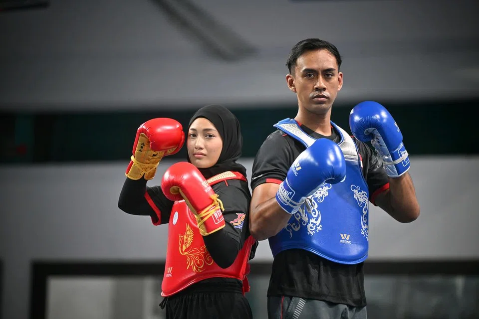 Singapura, SEA Games, Sukan SEA, wushu, Siti Khadijah Shahrem, Adib Farhan Ramli