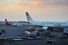 TAWARAN PALSU: Syarikat penerbangan Etihad Airways memberi amaran adanya lama web yang kononya tawarkan tiket penerbangan sebagai ganjaran ambil bahagian dalam tinjauan. - Foto fail
