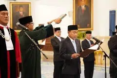 Encik Hery Susanto mengangkat sumpah sebagai Pengerusi  Ombudsman Indonesia pada 10 April 2026.