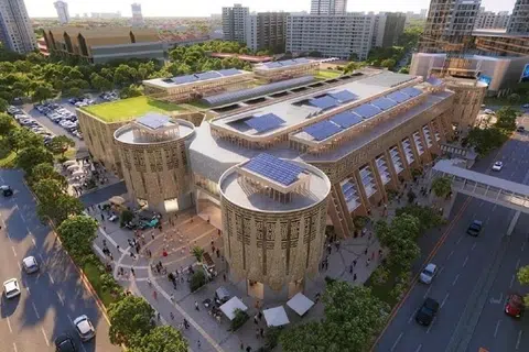 Tanjong Katong Complex, Kinex, jejantas, ruang hiburan, taman makanan terbuka
