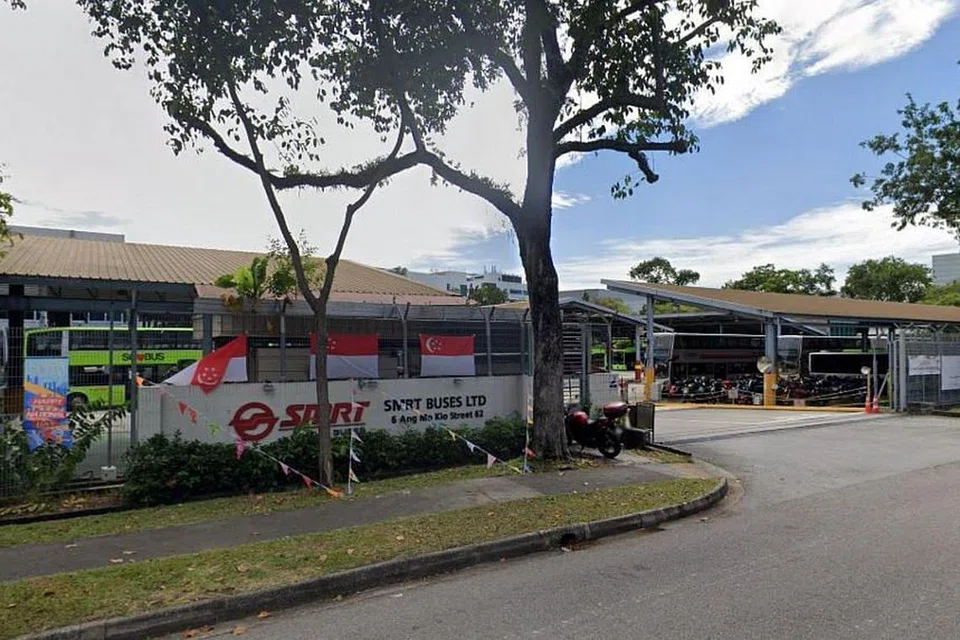 Foto DEPOH BAS ANG MO KIO kendalian SMRT dari tangkap layar GOOGLE MAPS