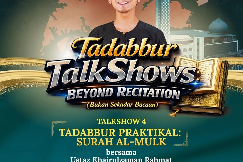 Sertai Tadabbur TalkShows yang terakhir bagi menyelami panduan praktikal, peringatan yang mendalam serta pengajaran penuh hikmah daripada Surah Al-Mulk.