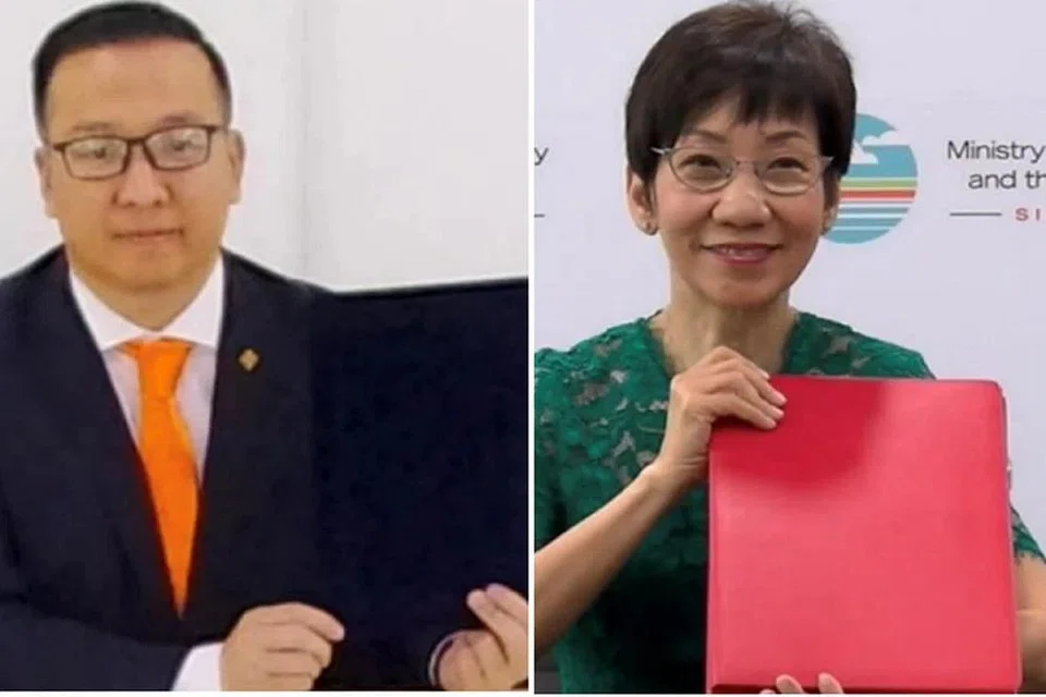 KOMITMEN TERHADAP IKLIM: Menteri Kemampanan dan Sekitaran, Cik Grace Fu (kanan), dan Menteri Sekitaran dan Pelancongan Mongolia, Encik Bat-Erdene Bat Ulzii, telah menandatangani satu MOU baru bagi membolehkan kededua negara mengenal pasti projek yang dapat membantu mencapai matlamat menangani perubahan iklim. 