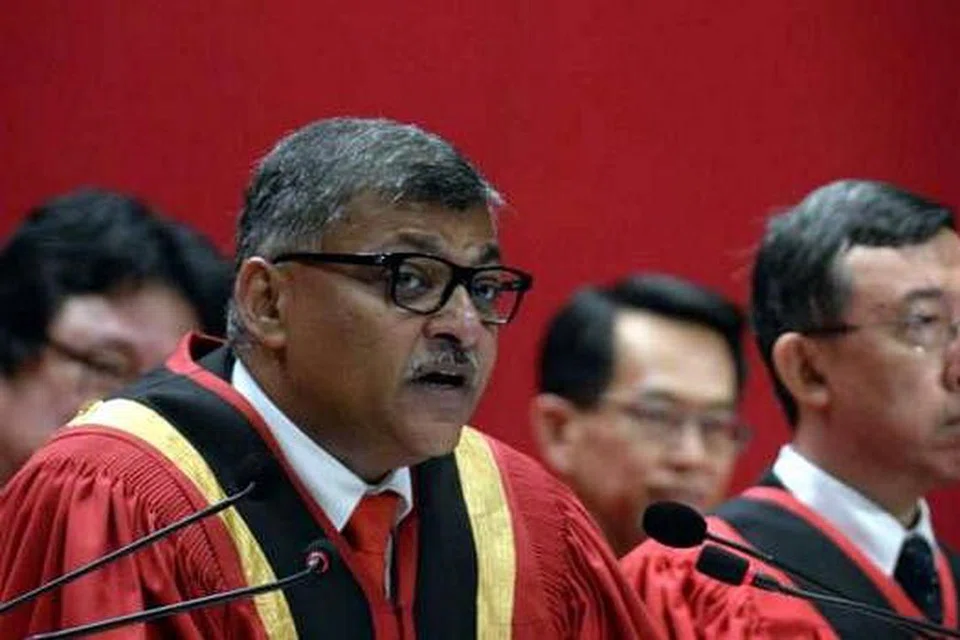 Hakim Besar Sundaresh Menon dalam majlis pembukaan Tahun Perundangan 2016. Gambar THE STRAITS TIMES