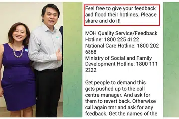 HASUT PENGIKUT: Layar skrin menunjukkan Cik Iris Koh dan Encik Raymond Ng menghantar mesej kepada Kumpulan Telegram Healing The Divide. - Foto SPH
