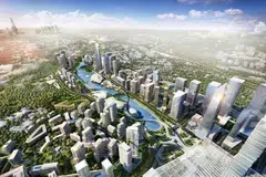 PROJEK HARTANAH BESAR: Lakaran artis mengenai Bandar Malaysia yang bernilai RM7.41 bilion ($2.4 bilion) di Kuala Lumpur. - Foto THE STAR