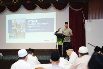 Menteri Negara (Ehwal Dalam Negeri merangkap Pembangunan Negara), Profesor Madya Dr Muhammad Faishal Ibrahim berucap di majlis penghargaan buat asatizah Pusat Khidmat Penjagaan Berterusan bagi Pesalah dan Keluarga (Fitrah) di Masjid Ar-Raudhah pada 31 Januari.