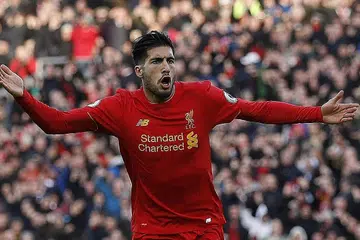 WIRA PASUKAN: Pemain Liverpool Emre Can meraikan gol kemenangan pasukannya ke atas Burnley di Anfield, dinihari semalam. - Foto REUTERS