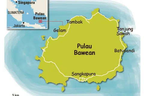 Tanah air nenek moyang Encik Amir, iaitu Pulau Bawean, terletak kira-kira 150 kilometer di Jawa Timur, Indonesia.