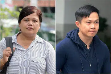 TIDAK KONSISTEN: Kenyataan Encik Karl Liew (kanan) tentang beberapa barangan dalam tangan bekas pembantu rumah, Cik Parti Liyani, yang dikatakan merupakan miliknya tidak konsisten dengan kenyataan anggota keluarga lain. - Foto FAIL