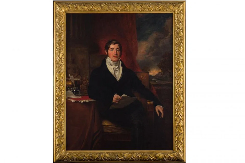 KUPAS PERANAN SEBENAR: Potret Raffles pada 1871, yang menggambarkan beliau sebagai cendekiawan ini diambil ketika beliau pulang ke England setelah selesai tugasnya di Jawa. - Foto BM oleh MUZEUM NEGARA SINGAPURA