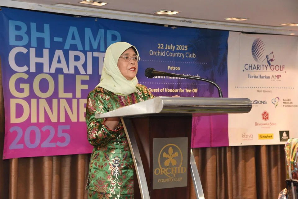 Berita Harian, AMP Singapura, Golf Amal, Halimah Yaacob