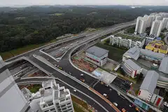 MUDAHKAN PERJALANAN: Penduduk Bukit Panjang akan dapat ke Ekspreswe Kranji (KJE) dalam masa yang lebih singkat mulai 17 Disember ini. - Foto BH oleh ALPHONSUS CHERN