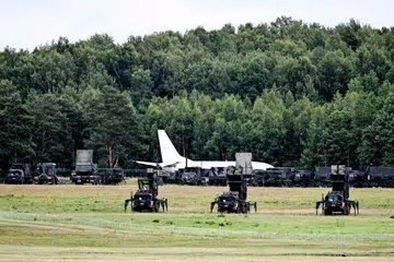 MENJELANG SIDANG PUNCAK: Sistem pertahanan udara jarak jauh Patriot pasukan tentera Jerman di Lapangan Terbang Vilnius di Lithuania, sudah bersiap sedia menjelang Sidang Puncak Nato pada 11 dan 12 Julai. 