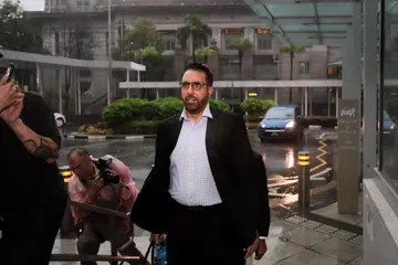 Setiausaha Agung Parti Pekerja (WP), Encik Pritam Singh, tiba di Mahkamah Negara sekitar 9 pagi pada 14 Oktober.
