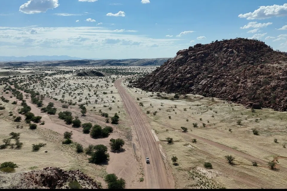 Pemandangan luas Namibia.