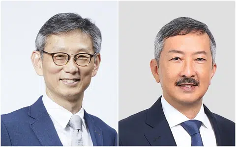 Encik Chng Lay Chew (kanan) dan Encik Ng Chin Hwee (kiri) dilantik sebagai pengarah bebas, bukan eksekutif SingPost.