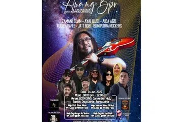 SALING MEMBANTU: Awang BPR dan beberapa rakan artis berhimpun bagi persembahan dan makan malam amal untuk sama-sama memberi dorongan bangkitkan semangat seni selepas lama berehat daripada acara 'live' ekoran Covid-19. - Foto IMPACT MUSIC AND ENTERTAINMENT