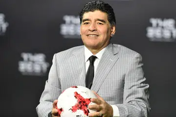 IMPIAN SEPANJANG HAYAT: Diego Maradona gembira kerana memang menjadi impiannya mahu bekerja dengan Fifa. - Foto AFP