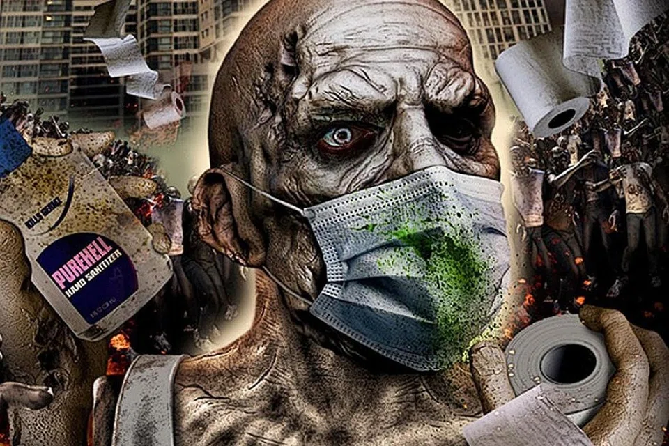 CETUS KONTROVERSI: 'Corona Zombies' yang dihasilkan bagi khidmat penstriman Full Moon Features dianggap sesetengah pihak kurang peka kerana mengetengahkan jalan cerita pesakit koronavirus yang bertukar menjadi zombi yang memakan manusia. - Foto FULL MOON FEATURES 