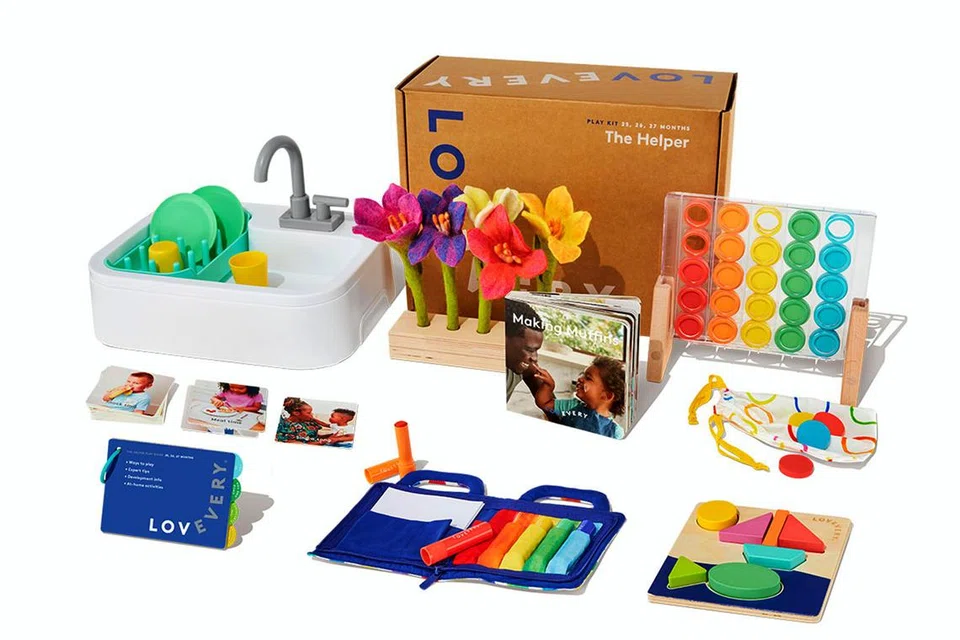 Kit permainan Lovevery direka untuk bayi baru lahir dan kanak-kanak berumur hingga empat tahun.