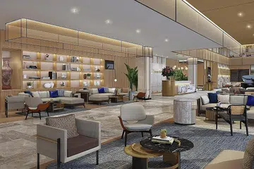 KERJA UBAH ELOK: Lakaran artis bagi lobi utama baru Hospital Mount Elizabeth yang bakal dibina. - Foto PARKWAY LIFE REIT