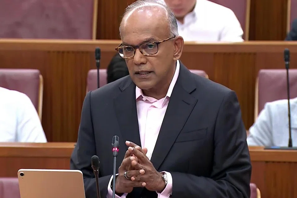 Menteri Penyelaras bagi Keselamatan Negara merangkap Menteri Ehwal Dalam Negeri, Encik K. Shanmugam.