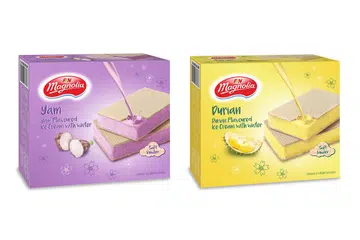 SANDWIC AISKRIM: F&N Creameries kini menawarkan sandwic aiskrim 'Magnolia Wafer' dalam tiga perisa - coklat, durian dan keladi. - Foto-foto F&N CREAMERIES