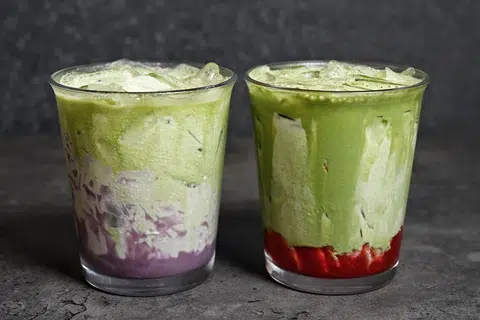 Perisa ‘matcha’ unik, ‘matcha taro’ (keladi) dan perisa ‘matcha’ yang sedang tular, ‘matcha’ strawberi. 