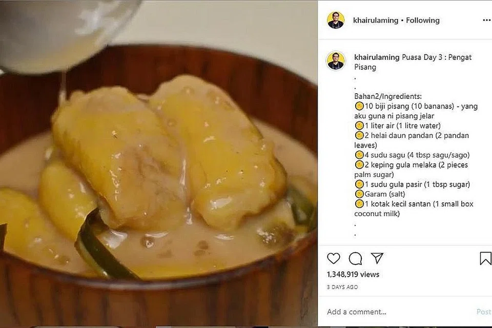 PENGAT PISANG - Foto INSTAGRAM KHAIRULAMING