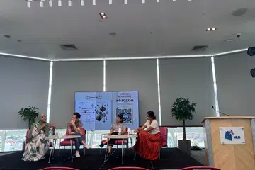 (Dari kiri) Cik Aidli Mosbit, Dr Ivan Kwek Eng Tai, Cik Sunitha Janamohanan, dan Cik Shireen Marican mengupas topik pelestarian warisan semasa sesi Sembang Ilmu Plus (+) (SIP(+)) pada 17 Februari.