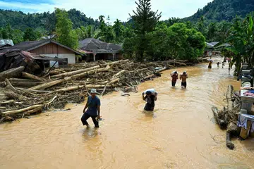 banjir, sumatera, kampung tukka