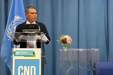 Menteri Dalam Negeri Malaysia, Datuk Seri Saifuddin Nasution Ismail,  menyampaikan ucapan semasa Segmen Peringkat Tertinggi Suruhanjaya Mengenai Narkotik Dadah ke-67 Pejabat Jenayah dan Dadah Pertubuhan Bangsa-Bangsa Bersatu (UNODC) di Vienna, Austria pada 14 Mac.