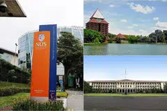 USAHA SAMA: (dari kiri ikut putaran jam) NUS - melalui cabang keusahawanan NUS Enterprise - menjalin bekerjasama dengan Universitas Indonesia dan Universitas Gadjah Mada. - Foto fail, FACEBOOK UNIVERSITAS INDONESIA, LAMAN UNIVERSITAS GADJAH MADA