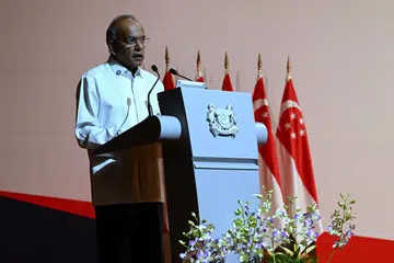 PENDIRIAN TEGAS: Berucap pada Majlis Memperingati Hari Kebangsaan pada Jumaat, Menteri Ehwal Dalam Negeri merangkap Undang-Undang, Encik K. Shanmugam, berkata Singapura tidak akan mengabaikan isu perkauman dan akan menanganinya serta-merta jika ia timbul.