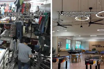 Video tersebut yang disiarkan oleh Westlite Singapore bertujuan menyangkal tanggapan bahawa pekerja migran tinggal dalam keadaan sempit dan tidak bersih.