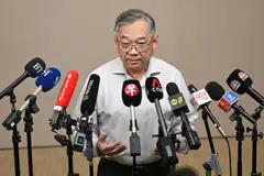 Timbalan Perdana Menteri, Encik Gan Kim Yong, bercakap kepada media di Pusat Media Nasional pada 3 April mengenai isu tarif yang dikenakan Amerika Syarikat ke atas barangan import ke negara itu.
