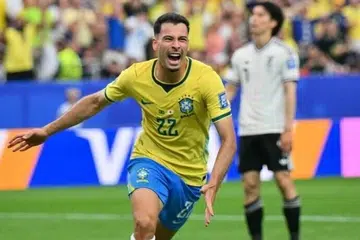 Pemain sayap Brazil, Gabriel Martinelli, yang juga pemain Arsenal, meraikan jaringan kedua Brazil dalam perlawanan pusingan 32 terakhir Piala Dunia Persekutuan Persatuan Bola Sepak Antarabangsa (Fifa) 2026.