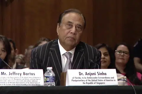Dr Anjani Sinha, duta, Amerika Syarikat