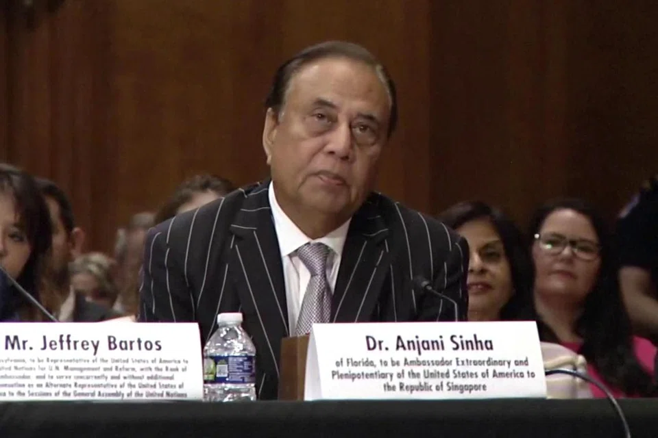 Dr Anjani Sinha, duta, Amerika Syarikat